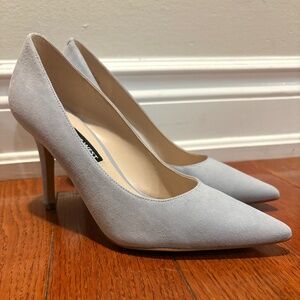 Blue Suede Elegance – Brand New Nine West Heels